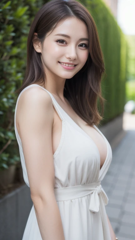 ((best quality, 8K, masterpiece :1.3)),(actual, lifelike:1.4), original photo, High resolution, Beautiful woman with perfect curvy body :1.4, ((big breasts:1.5)), saree,in the woods,Full body photography,thick thigs, Smile