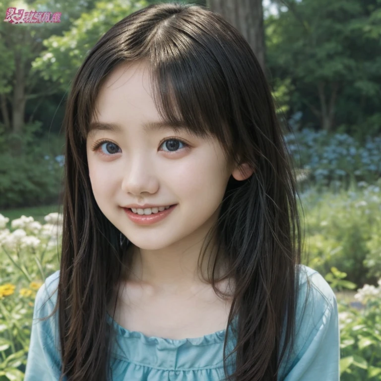 Young girl, long hair