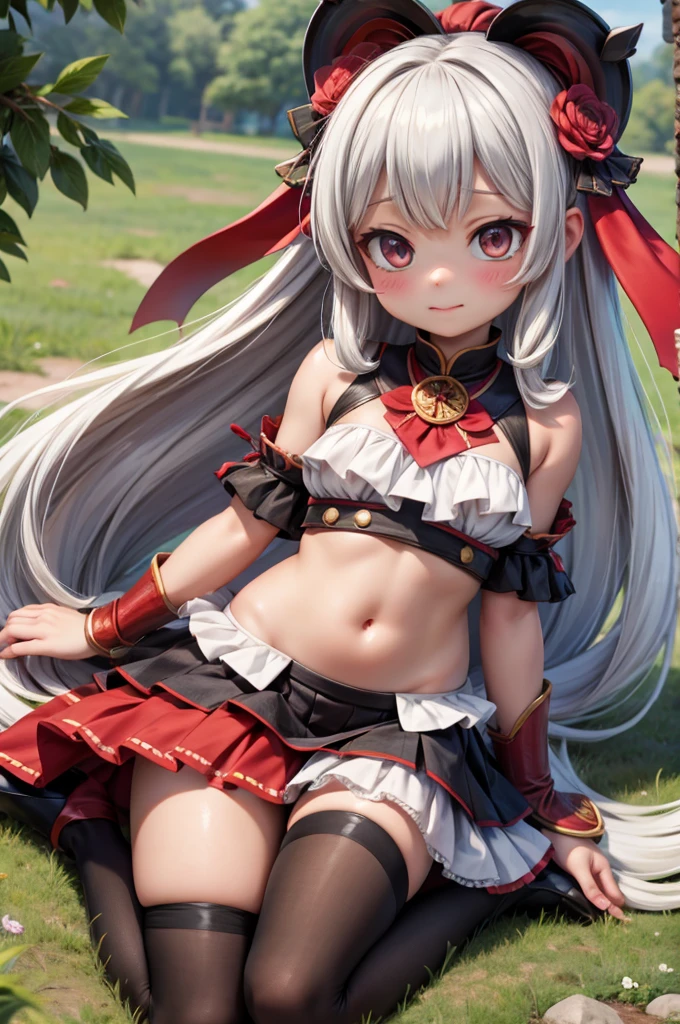 special_week_\(Umamusume)、bow ribbon、bow ribbon、bow ribbon、corsets、Fluffy breasts、nursing、toppless、teats、The upper part of the body、(Refers to the viewer:1.3)、Happiness、(White background:1.5)、(front-facing view:1.3)、(full bodyesbian,),boots