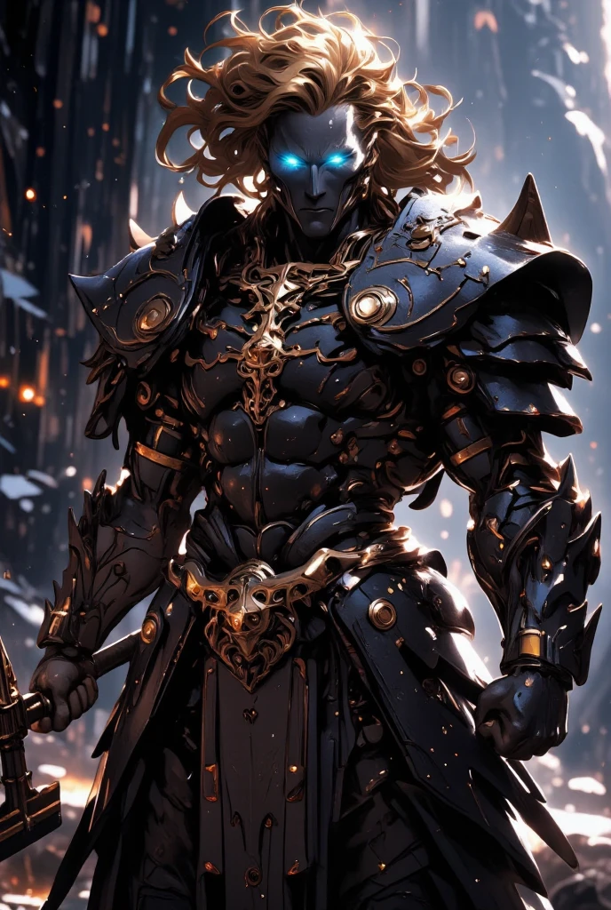 otherworldly astral dark king, scifi, Greg Tocchini, black and ivory hue, muscular, intricate armor, best quality, masterpiece, extremely detailed, intricate details