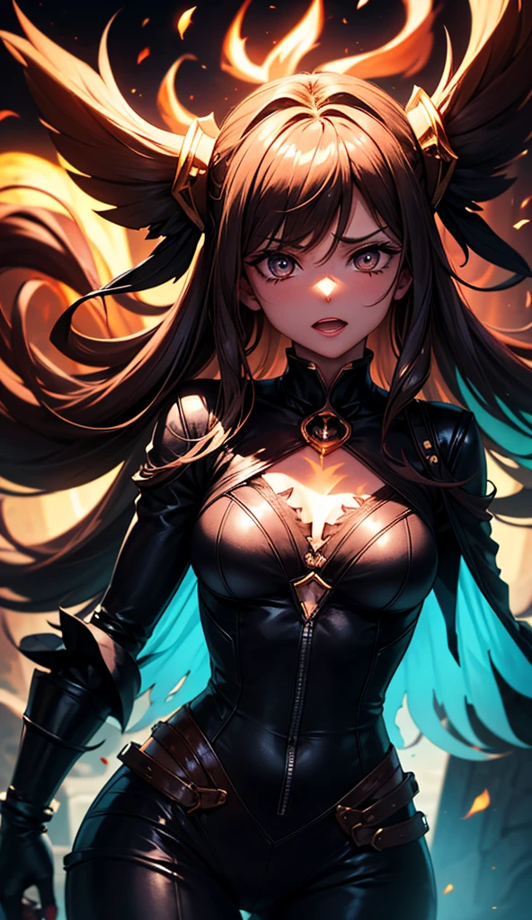(Cyberpunk Demon waifu), (high resolution), (high res), great quality, mature, very angry face, long fangs, diamond face, perfect eyes, demon tail, wings, strong shadows, (neon light), neon, naked, detailed face, sparks, gargolyes background, hell, night, (attacking), detailed abs, scars, shinying eyes, war pose, long claws, (masterpiece), direct light, underlight, strong jaw, golden sky, large boobs, (Demonic queen), (lewd armor), (no clothes) massive ass, thick thighs, long torso, wide waist, skinny torso, fit, perfect face, (skimpy armor), (colorful vibrant light), futuristic, sexy, (blushing), hot and bothered