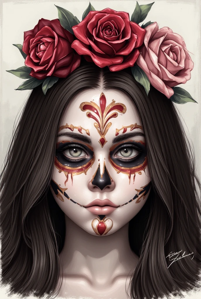 red roses and butterflies