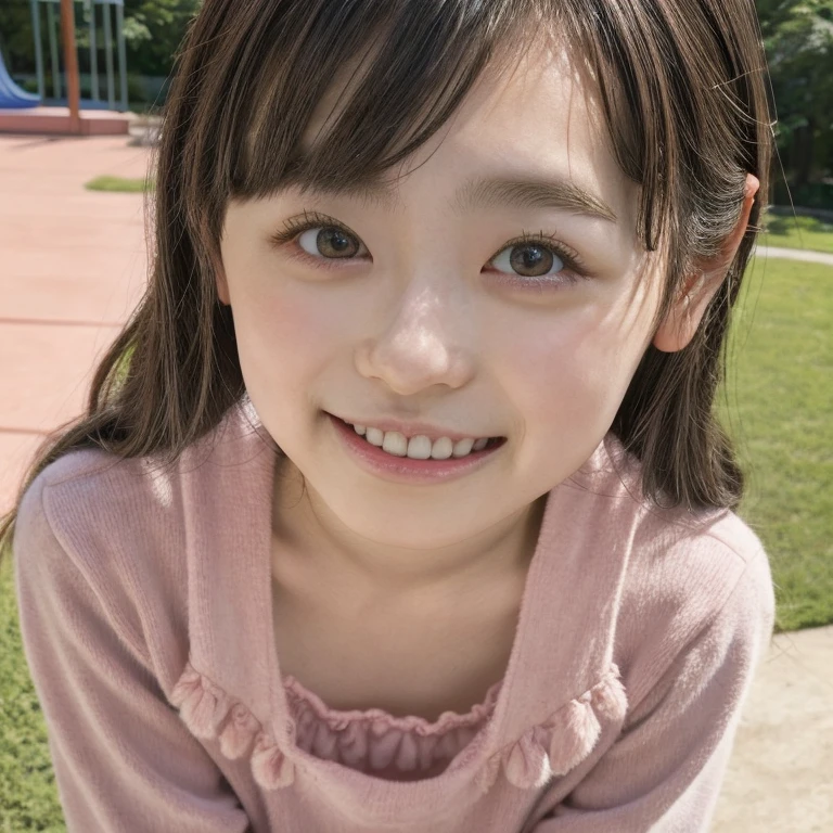 Japanese,,Baby Face、Upper body image、Ultra-flat chest:1.85、Ultra short height、An innocent smile、Poke out your lips and ask for a kiss:1.85、Flat Chestのクローズアップ、Flat Chest:1.85、cute,Primary school students,Primary school studentsの私服、Summer clothes、So small and so young、On the bed:1.85、She has her arms open wide waiting for a hug:1.85