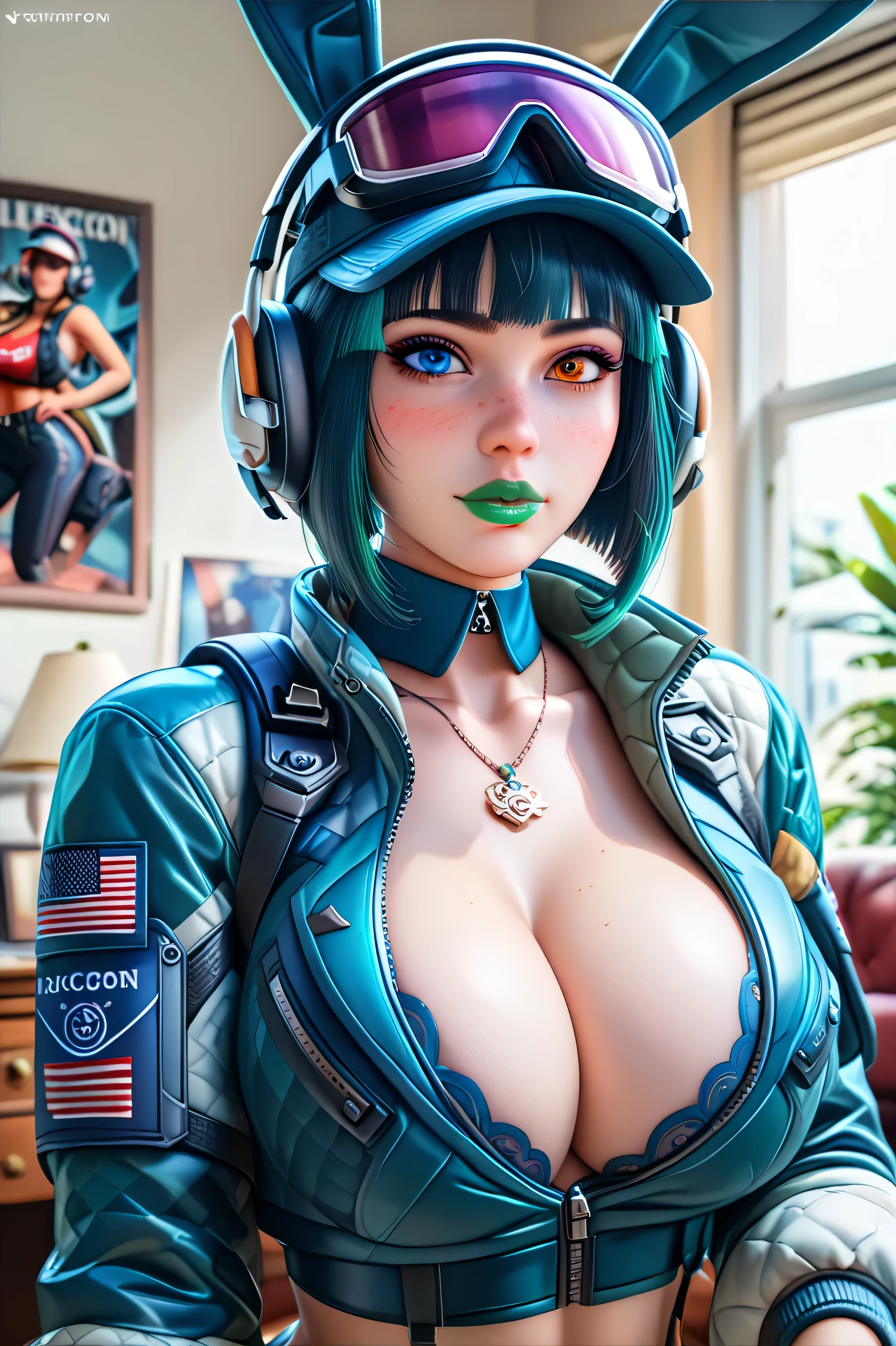 score_9,score_8_up,score_7_up, Ela, ela elite \(Rainbow Six Siege\),ela, ela \(Rainbow Six Siege\, unrealistic proportions, sexy girl, giant breasts, unrealistic big breasts, extra thin waist, giant tits, saggy tits, giant saggy tits, thick legs, thick thighs, sexy thighs, sexy legs, beautiful dark blue eyes, small round face, thin nose, short hair, ,multicolored hair,green hair, orange tartan miniskirt, white thigh-high socks, white sneakers, ribbons in hair , blue bra cleavage, pink nipples, 3 giant african boys with face out of frame (1 african boy:1.9), big black penis, (huge black penis:1.5), ((girl getting fucked)), Gangbang in classroom, Anal sex, penetration, Ass up head down, realistic looking penis, Surprised expression, ((girl crawling on the floor)), Pushed into floor close up view, Cum on ass, discarded condoms, marker pen written on girls body, arrows pointing to ass hole, In a classroom room, on desk , sun rays coming through full size large windows, beautiful natural lighting, natural photo, realistic image, sun rays, light