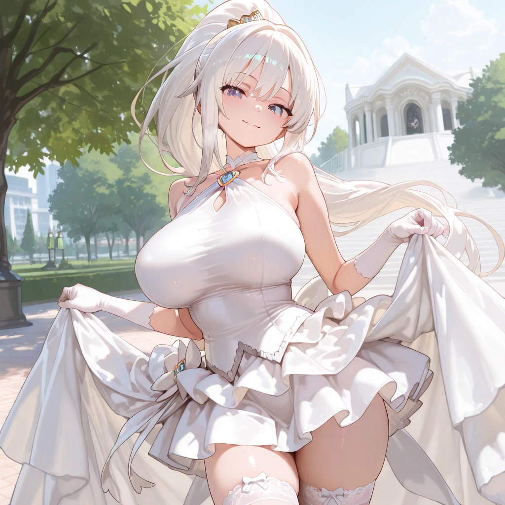 Menina anime em um vestido de noiva sentado em uma cama, Loli no vestido, deusa anime, Cute anime waifu in a nice dress, Guweiz, Loira - Princesa Cabelos, menina anime sedutora, anime melhor garota, arte cg anime suave, visual anime de uma menina bonito, menina anime loira com cabelo longo, Obra-prima de Guweiz, mulher bonita sedutora do anime