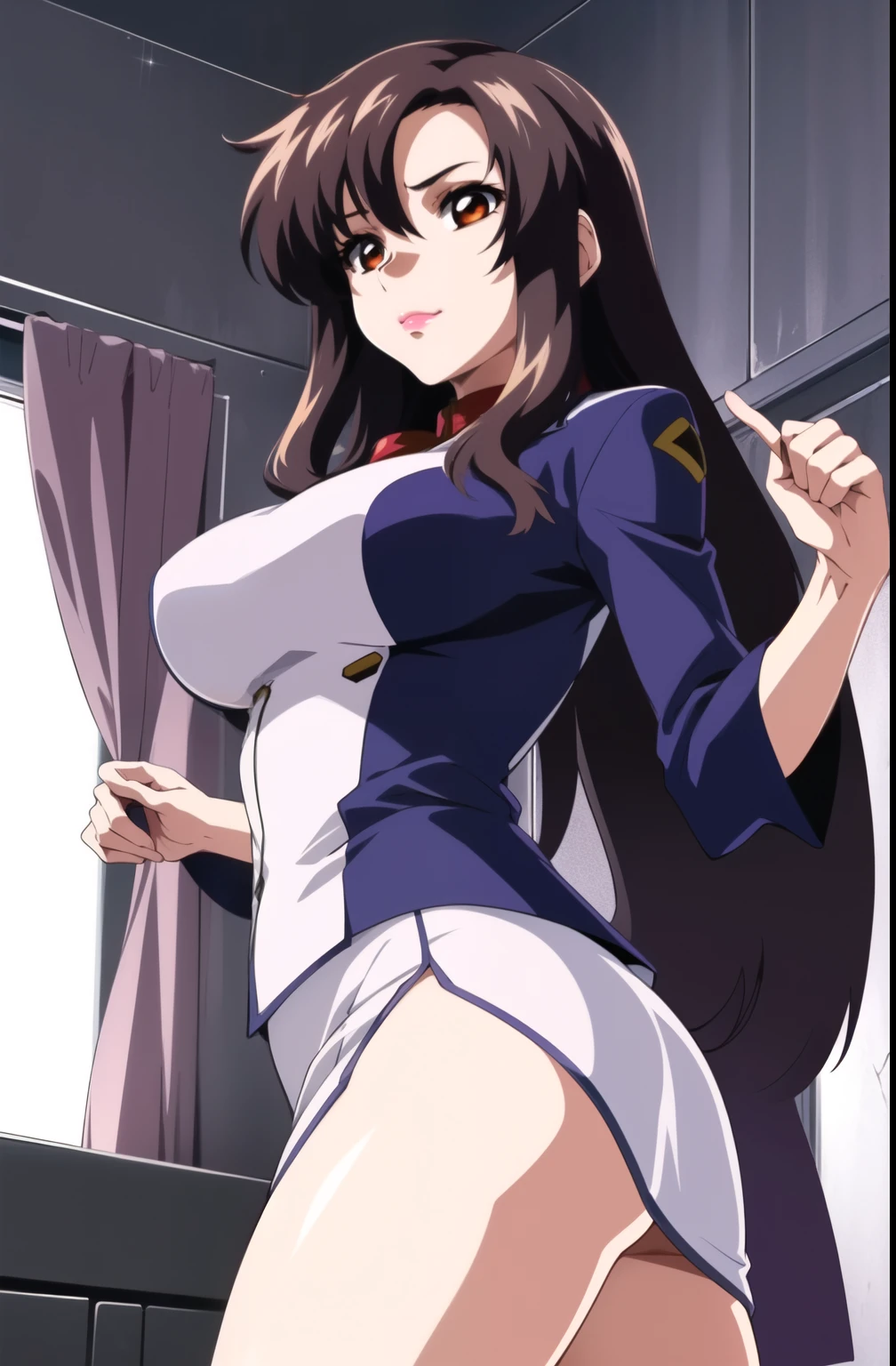 (masterpiece:1.4),(Highest quality:1.4),(Absurd:1.4), (1 female), ((nsfw)), ((pubic hair)), (spread pussy), uniform,
