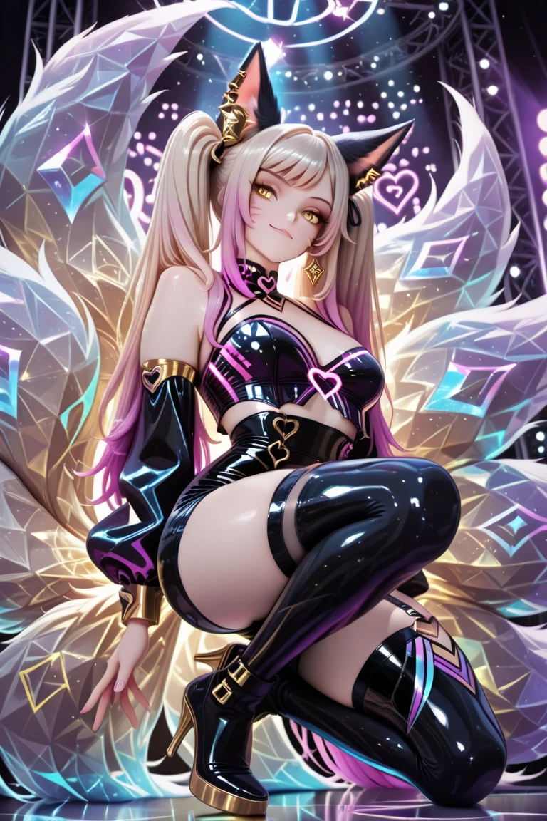 (masterpiece),(Highest quality),(Super detailed),(Best illustrations),(Best Shadow),(Absurd),(Detailed Background),(so beautiful), 16K, 8k,(Best illustrations),(Best Shadow), (so beautiful), One person, alone, curvy, Big Breasts, very long hair, , Blonde, , fluorescent pink eyes, , , , Oculogyric crisis, low twintails, empty eyes, blank eyes, Perfect figure, , paw pose, Arched back, , , orgasm, afterglow, erotic smile, , , Open your mouth languidly, , , , Sexy posture, dynamic pose, , cross-eyed, rolling eyes, , water eyes, , , Put your chest close, , , saliva trail, , shiny skin, , , Hypnosis Facility, , torogao, ahegao, BREAK, , Dramatic lighting, pink neon, Clear liquid, , night, , Hypnosis assignment, Torrent of Light, mysterious, spoken hearts,Hypno,