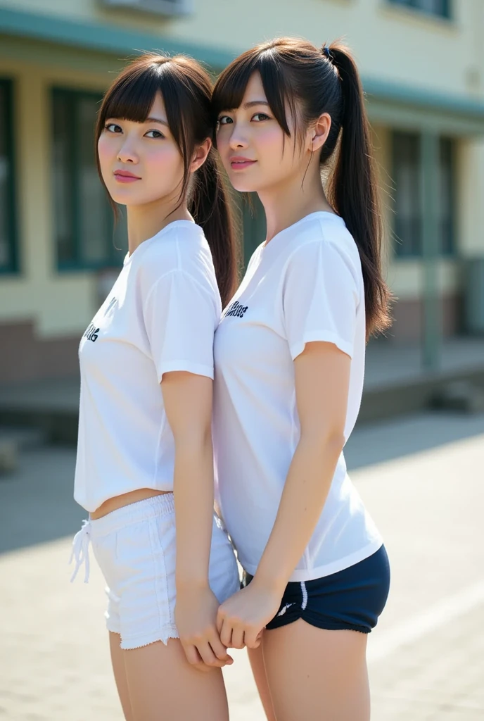on the table, best quality, illustration, Super detailed, fine details, high resolution, 8k wallpaper, Perfect dynamic composition, Beautiful and delicate eyes,whole body摄影,show your whole body、collared shirt、long gray hair, Bold sexy pose,Smile,Harajuku、20 year old girl、huge :1.5、Look at the sexy shots of the camera, whole body, Rear view、Holding a bouquet of flowers
