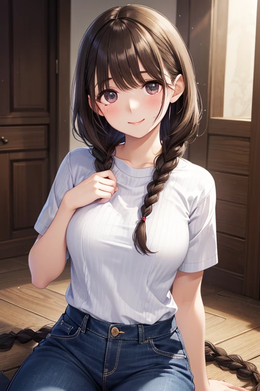 (masterpiece:1.2, top-quality), (realistic, photorealistic:1.4), beautiful illustration, (natural side lighting, movie lighting),
looking at viewer, upper body, (front view), 1 girl, japanese, 16 years old, perfect face, cute and symmetrical face, shiny skin, babyface,
(middle hair:1.2, ((two side up:1.2)), light brown hair), gold eyes, (large breasts:0.6, seductive thighs),
beautiful hair, beautiful face, beautiful detailed eyes, beautiful clavicle, beautiful body, beautiful chest, beautiful thigh, beautiful legs, beautiful fingers,
(gym uniform, buruma,),
(beautiful scenery), evening, sports hall, (lovely smile, upper eyes),