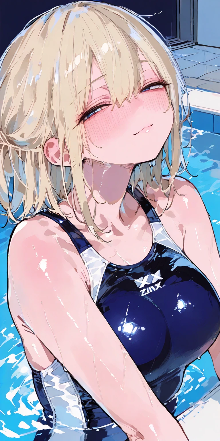highest quality,wonderful,finely,extremely detailed CG Unity 8K wallpaper, (1 girl, blue eyes), ((largest breast)),(huge breasts:1.2), (black school swimsuit:1.3), (bare shoulders:1.1), (clavicle:1.1), (semen:1.2), (loli:1.5),(sperm:1.2), (zettai ryouiki:1.2),(constriction:1.2), (Are squatting:1.2),(Nipples),(Nipples visible), ((cum,sperm,semen)),(((cum on face))),((ejaculation semen)),((ejaculation cum)),(((bukkake))),waterfall braid hair,arms up,armpit,locker room,(((cum on body))),(((sukumizu))),Glasses,