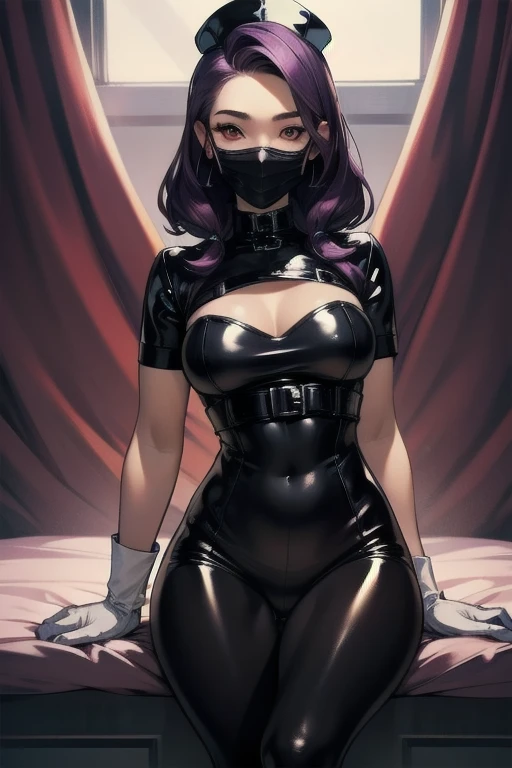 high quality, masterpiece, super detailed, 1 girl, extremely detailed faces, gagged,gagged,Christmas black latex full body suit,black gloves,black christmas stocking tiara,gagged,BDSM,handcuffs,collar,Calm expression,Smile,handcuffs,collar,long black hair, Charming pink eyes, fox ears, ridiculously big, skin shiny, sitting on the snow,Cover your chest with your hands,Bright Christmas night scene