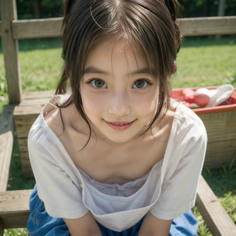 (mesmerizing masterpiece), best quality, ultra-detailed, high resolution, (colorful playground), dynamic scene, playful atmosphere, (children playing:(2-5 years old), swinging, sliding, climbing, jumping), summer day, (sparkling water fountains, flying balloons, colorful balls), warm sunshine, joyful screams, happy laughter.