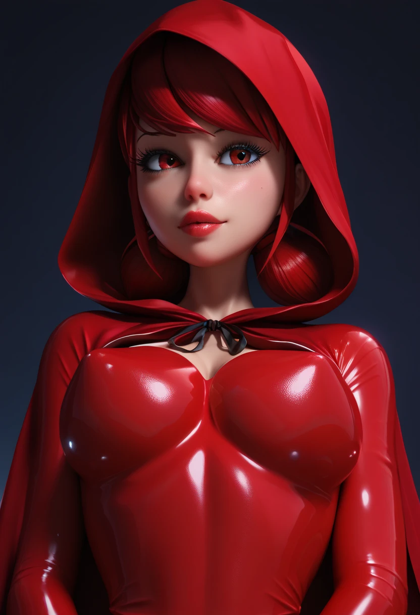 NSFW, hot, ??????, nude, red capturista, carrying a basket on his arm, with a red hood, Perfect face, perfect body, Ultra details on beautiful face, Hair to the wind, ultra details, 8k, closeup on her big round breasts, in the background a forest