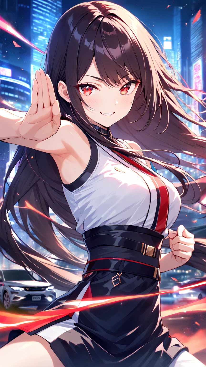((2D beautiful girl、4k、8k、top-quality、Perfect Finger 1.1、Perfect Anatomy 1.1、Dress perfectly、Beautiful illustration))、Blur the background、a beautiful slender girl、(transform sequence)、((stright long hair))、Soio、12 year old girl、a junior high school student、very beautiful big droopy eyes、((long sleeve figure skating leotard))、(highleg)、A smile、 Facing the front、figure skating competition venue、