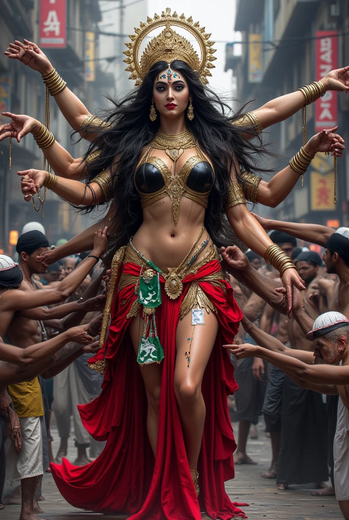 1 girl, Women, tanned skin, Pigmentation, Belly dance costume, Belly dance costume, Very Huge Big Chest, Egyptian Decor, Egyptians, Black Hair, Tie me up., long-haired, sharp face, Exquisite Face, Sharp navel, Sweaty Lot, Sweating profusely., Few pieces of clothing, Blue Eyes, sharp sweat;, HD, 4K, Stand on stage, Background contrast, Look at the audience., master-piece, Major contributions, sharp photo, attractive, Flawless., Sweaty Lot, (Unbeatable masterpiece:1.4), high-res, Sexy, ultra quality, Drenched body, Drenched breasts, Dreamy wet breast sweating, Manifestation of fatigue, hold the sword, High resolution lips, High resolution mouth, High resolution eyes, In high resolution eyes, High resolution eyeballs, High resolution set, High-resolution devices, Everything in high resolution,sexy, Dancing on stage,