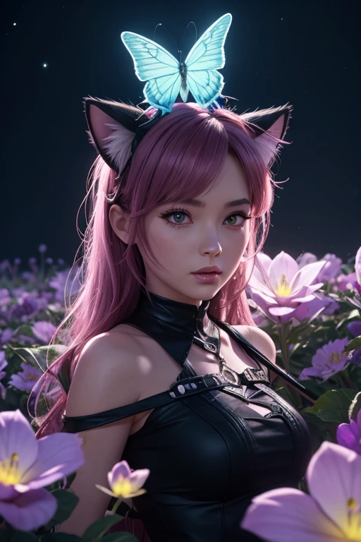 multicolored hair, gradient hair, very long hair, hair ribbon, demon horns, kanzashi, hair bobbles, hair bell, kamina shades, over-rim eyewear, fox mask, mask on head, mask removed, headphones, mismatched pupils, gradient eyes, devil eyes, devil pupils, snake pupils, heterochromia, purple eyes, red eyes, yellow eyes, horizontal pupils, fake animal ears, naughty face, high detail, Conceptual art, anime, Minimalism, Romanticism, anime style, stereogram, UHD, retina, masterpiece, ccurate, anatomically correct, textured skin, super detail, high details, high quality, award winning, best quality, highres, 16k, 16k, 1080PMKSKS style, masterpiece, best quality, long eyelashes, eyeliner, eyeshadow, mascara, color, pink lips, deep skin, looking viewer, upper body, curves, hestia (tanmachi), 1 girl, breasts, solo, long hair, blue ribbon, double tail, gloves, ribbon, dress, rei no simo, room, blue eyes, blue hair, white gloves,, white dress, look at audience, shut up, hair ribbon, bow, sleeveless, sleeveless dress, bangs, blush, openwork, hair accessory, bow tie, dress cutout, long hair, covered navel, arm ribbon, shiny skin, outdoors, grass, blue sky, cloudy sky, tight, tight dress, breast focus, upper body, super detailed, illustration, close up, straight up, portrait, facial focus, :p, tongue sticking out --auto --s2