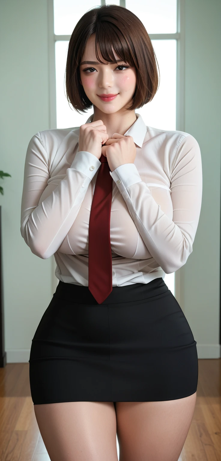 girl, Sweat, vapor, Center of chest, shy, Great hands, Looking at the audience, Cute Smile