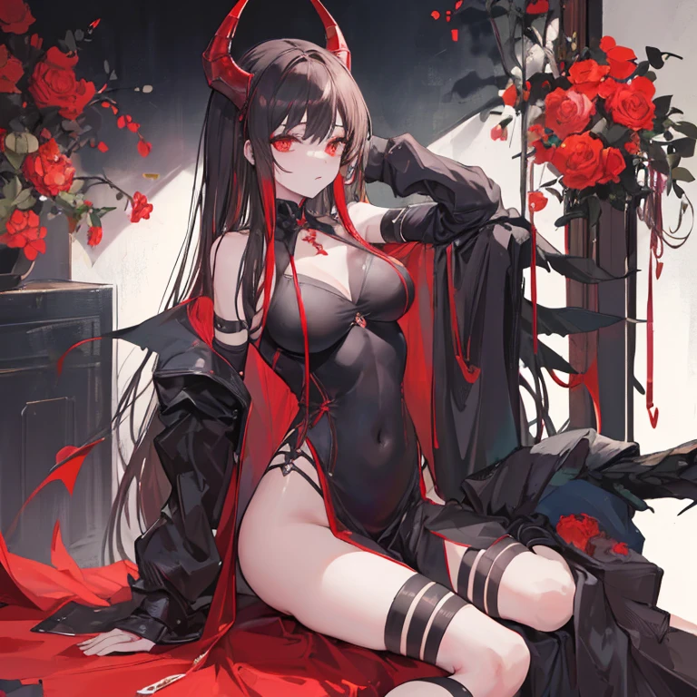 Vampire girl,barechested