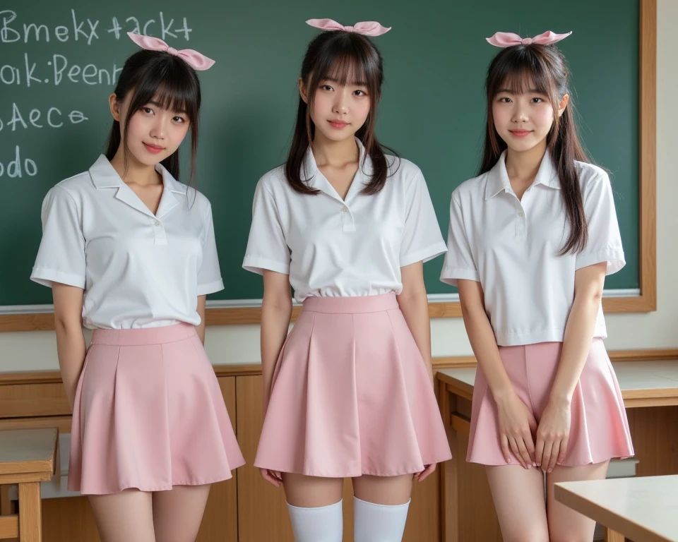 2 girl, 9 years old and 10 years old
They have Twin tail hairstyle and they wearing sailor school uniform pink colour.
On the classroom
Beautiful girl
Detailed eyes, detailed face and extreme detailed finger
Detailed all body from head into shoes