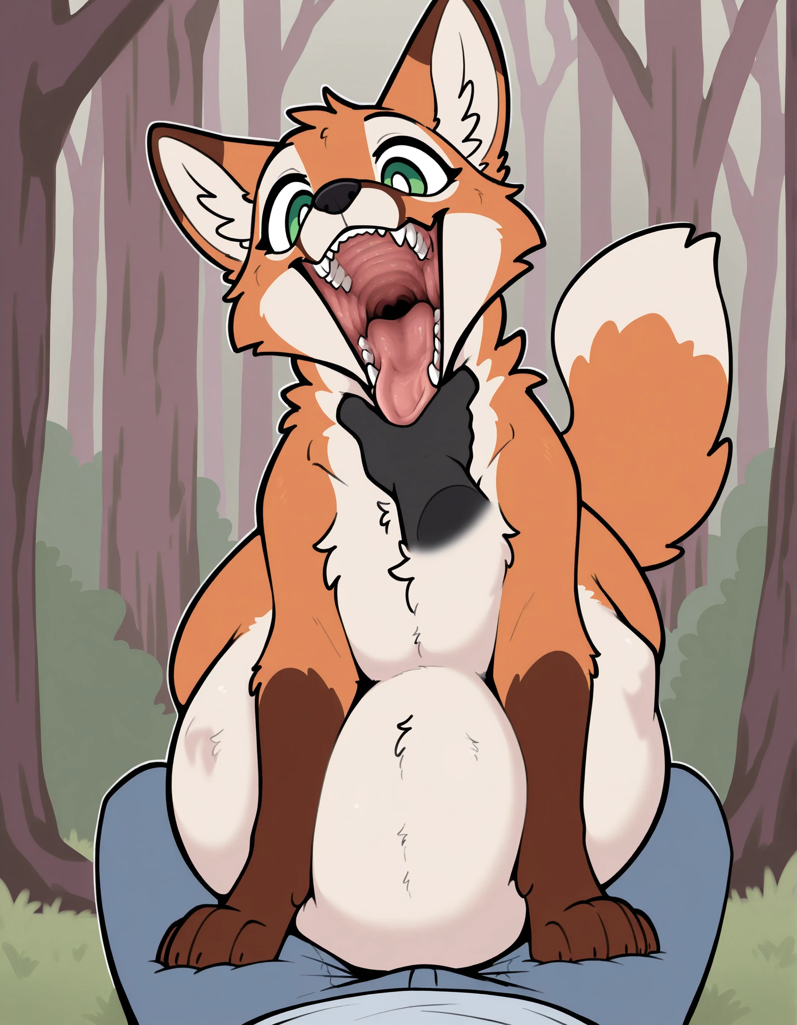 wide shot, duo_focus, an anthro nick wilde and an anthro nick wilde hold in other in house sitting on the floor in only their underwear, (soft shading), 4k, hi res, five fingers, detailed hands, ((detailed face, (detailed eyes:1.0), detailed)), (full body),(by Kenket), by Ross Tran, by Michael & Inessa Garmash, by Pino Daeni, by Kiguri, by Alena Aenami, by Ruan Jia, (nick wilde, taller, grey fur, middle-aged, chest tuft, jock strap, nick wilde tail), (nick wilde, shorter, slim body, yellow messy hair, black glasses, nerdy, nude) macro growth size difference , macro,micro ,giant size ,huge penis getting hard and cum everywhere,red blush on the cheek, moaning face ,2boy , playing, 1 nick wilde touching genital to other nick wilde, open mouth, saliva, tongue sticking out, sweat , genitals erection , hard drunk face , handjob, head reaching the ceiling, hand behind the head