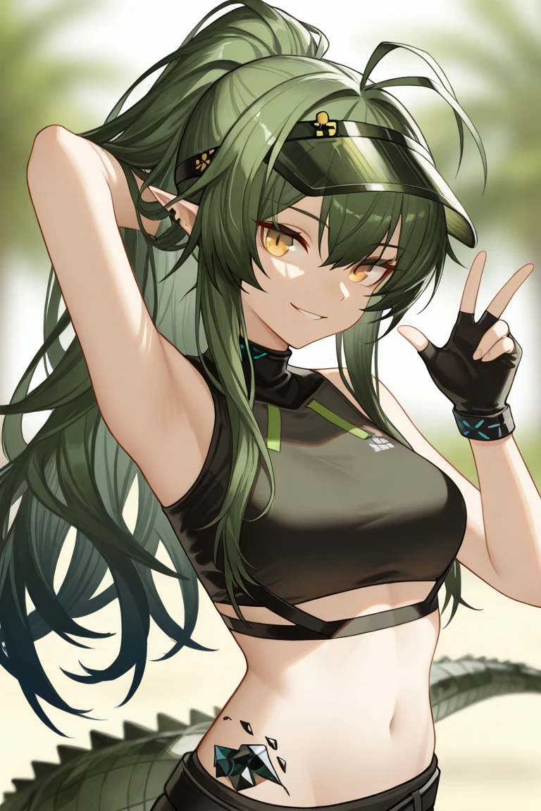 ((10-year-old girl )), green_hair,Red eyes,green白い肌,skinny,flat_chest,middle hair ,