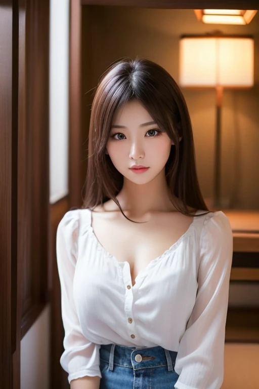 tzuyu, iu, yooa, javanese, tombraider, cleavage, hijabi, Absurd, ultra-detailed, high quality, masterpiece, detailed face, beautiful eyes(detailed eyes), goddess of the hearth and home, gentle and graceful, face exudes warmth and kindness, eyes described as soft and comforting, gentle and steady gaze, overall appearance is simple and modest, The fabric of her garments is usually depicted as soft and earth-toned, beauty lies not in extravagant adornments, Her smile is serene and welcoming