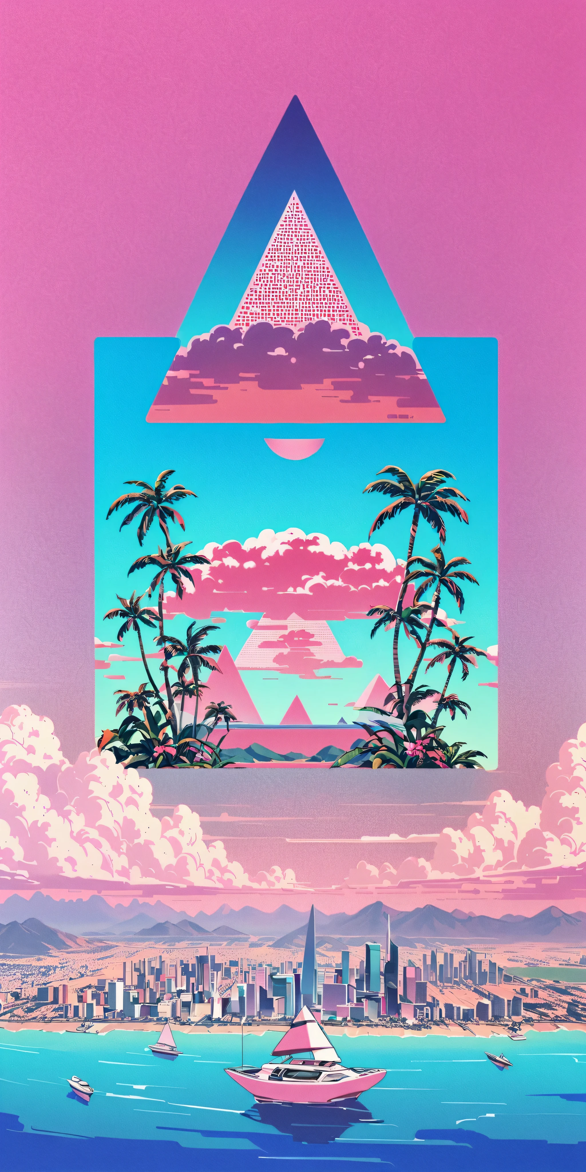 vaporwave怪诞美学,High saturation color,David bust sculpture head and body separated, double contact, 商品ocean报,High saturation color,futuristic city, English title,fantasy, matrix, desert, ocean, pyramid,Retro screen close-up,coconut tree,24th century,Strong psychedelic colors and retro-future decadence,distressed and stylized, illusory、Collage、No order,dystopian、Lo-Fi、sample fusion jazigital、chiptune、Fault art、futuristic、High quality、dematerialized art、retro tech、Surrealism,vaporwave nostalgia, very vaporwave, maximalist vaporwave, vaporwave, vaporwave!, vaporwave aesthetics, cyberpunk vaporwave, 90s aesthetic, vaporwave art, 90s aesthetic, 90's aesthetic, hip hop vaporwave, vaporwave aesthetic, vaporwave cartoon,