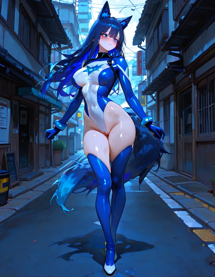 ((top-quality、8K、tmasterpiece:1.3))、Sharp:1.2、Perfect body beauty:1.47-year-old girl、moisty:1.5、Highly detailed facial and skin texture、A detailed eye、二重まぶた、Puff breasts,Aspect Looking at Camera, ((full body shot of、thighs thighs thighs thighs、Knees、calf))、Blue coat,Small blue dress,The inside of the coat is a white bikini