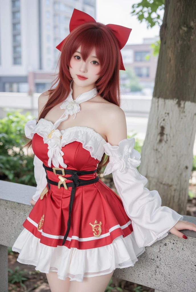 （8k、Raw photography、highest quality、masterpiece：1.2),(Black Hair、Dark Eyes:1.9),(:1.4)、View your audience,Viewed from the front,White skin,(uniform:1.4)、(Tight waist:1.6)、(Clothes that accentuate the shape of the breasts:1.0)、(Big Breasts :1.3)、Slim figure、Ultra-high resolution,beautiful,beautiful fece,(one person、No background:1.9),whole bodyボディー,Japanese women,（reality的：1.37）、Photon Mapping,reality、(Baby-faced and cute: 1.5)、(Cute Smile: 1.8)、(Round face: 1.8)、Radio City、Physically Based Rendering、Depth of field rally background、photograph, (I can see your knees、Thigh close-up:1.8),（:1.6）,whole body、Great quality
