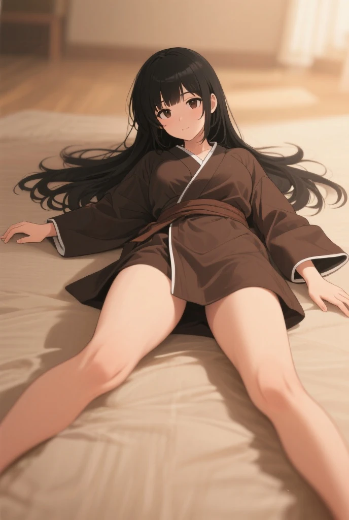 a handsome boy with long wavy black hair, sparkling green eyes, wearing a mess white hanfu, lewd pose on a white bed, in a antique room, he was crying and moaning on the bed while spreading his legs for another man to fuck, blushing and gasping during sex. A anime Boy