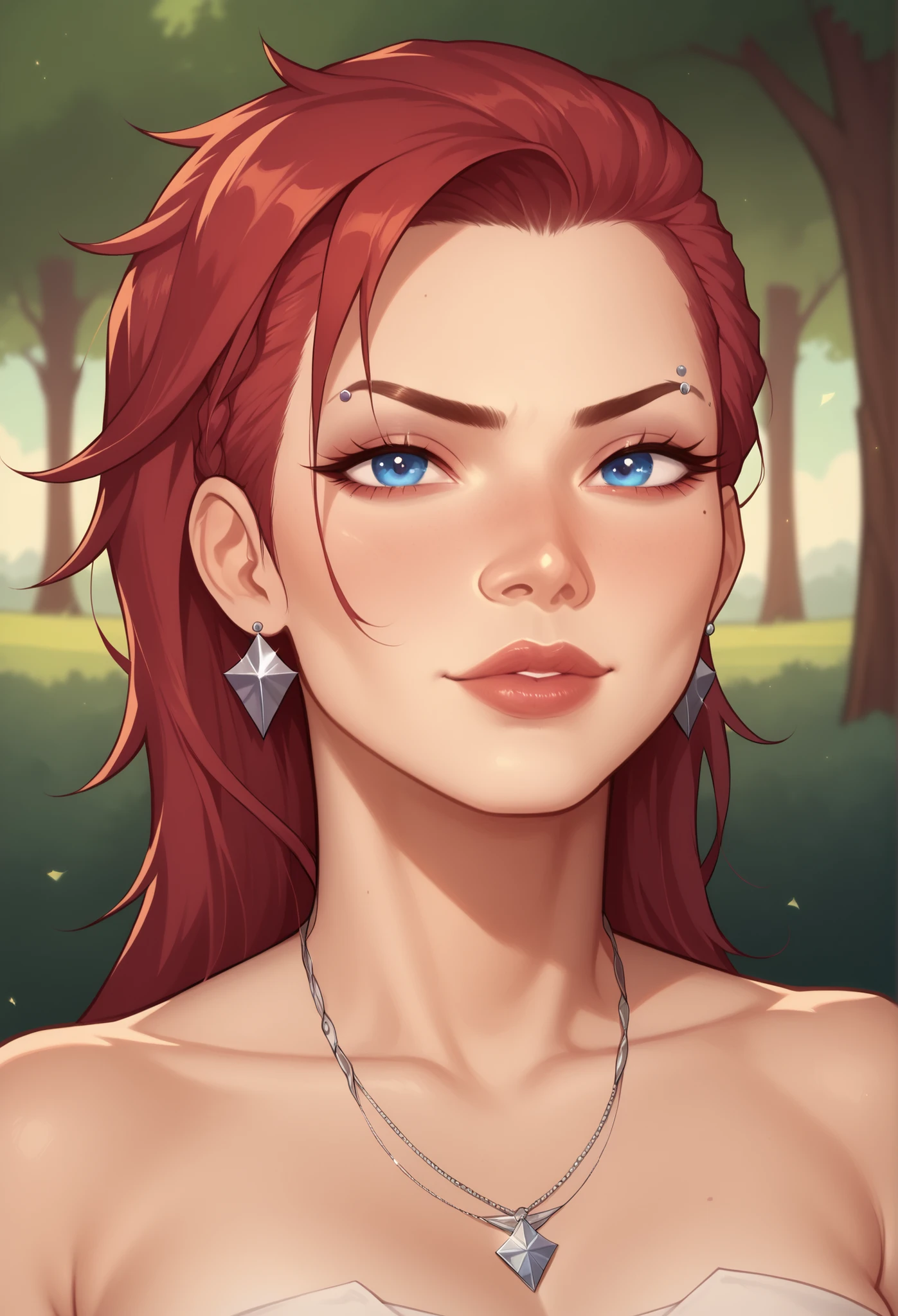 (((beautiful, high quality, comics style, detailed face))), score_9, score_8_up, score_7_up, masterpiece, best quality, unrealistically high details, extremely high quality, ultra-high detail, good anatomy, rating_explicit, perfect anatomy, anatomically correct hands:1.5, blurred background, detailxl, DeepNegative_xl_v1, zPDXL3, Score_PnyReal, deep_negative_pony, ((bust shot:1.5, from above)) BREAK solo, 1woman, human, female punk, clothes punk style, ombre hair, blue eyes, blasé, (face near viewer) BREAK (expressive face, expressive body, expressive emotions, dynamic pose, intense gaze, lively eyes, detailed facial expression, engaging presence:0.5).