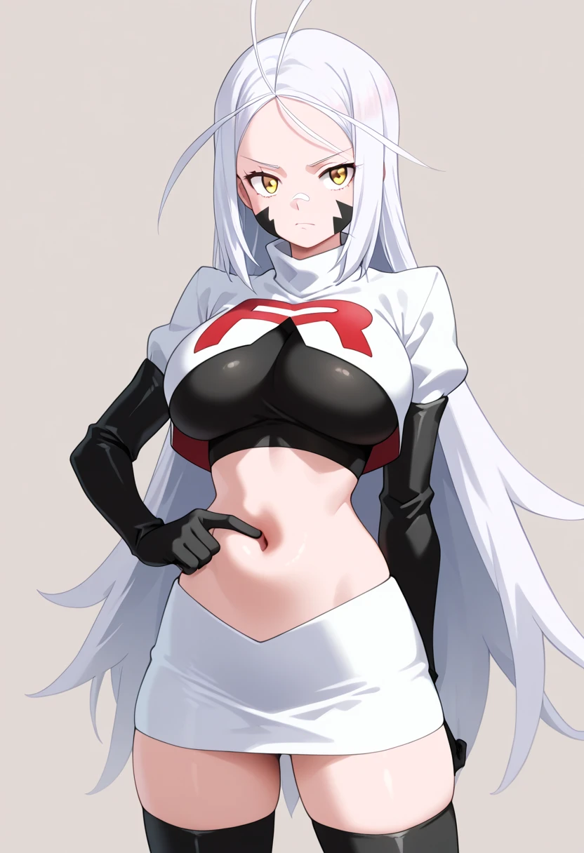 score_9, score_8_up, score_7_up, BREAK, 1girl, solo, big breasts, breasts, "New", deadmanshiro, deadman shiro, albino, hair between eyes, long hair, (red eyes:1.5), white hair, smile, grin, BREAK bodysuit, collar, skin tight, BREAK looking at viewer, BREAK indoors, prison, prison cell, BREAK (masterpiece:1.2), best quality, high resolution, unity 8k wallpaper, (illustration:0.8), (beautiful detailed eyes:1.6), extremely detailed face, perfect lighting, extremely detailed CG, (perfect hands, perfect anatomy),