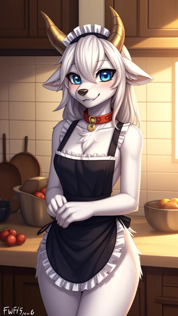 von Zackary911,zackary911, wolf, anthro, Giantess maid in the kitchen, for him