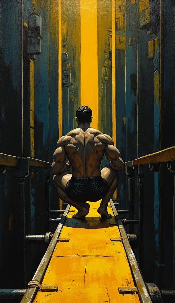 1 man, alone, hugh jackman as logan, wear underpants, bare chest, mature man, bare hands, short hair, hair, tall, manly, hunk body, muscular, broad shoulder, serious face, black hair, best quality, High resolution:1.2 , masterpiece, raw photo, dark background, detailed face, full body,