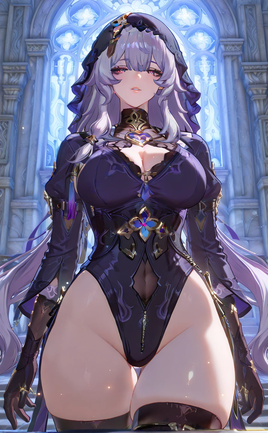 Close-up of a woman holding a sword and purple cloak, concept art | artistic sprout, Kushatt Krenz Key Art Women's Clothing, dark elf princess, Epic and beautiful character art, author:Yang Jie, 2. 5d cgi anime fantasy artwork, zodiac knight girl, League of Legends character art, Extremely detailed Artgerm, author:Chen Zhou