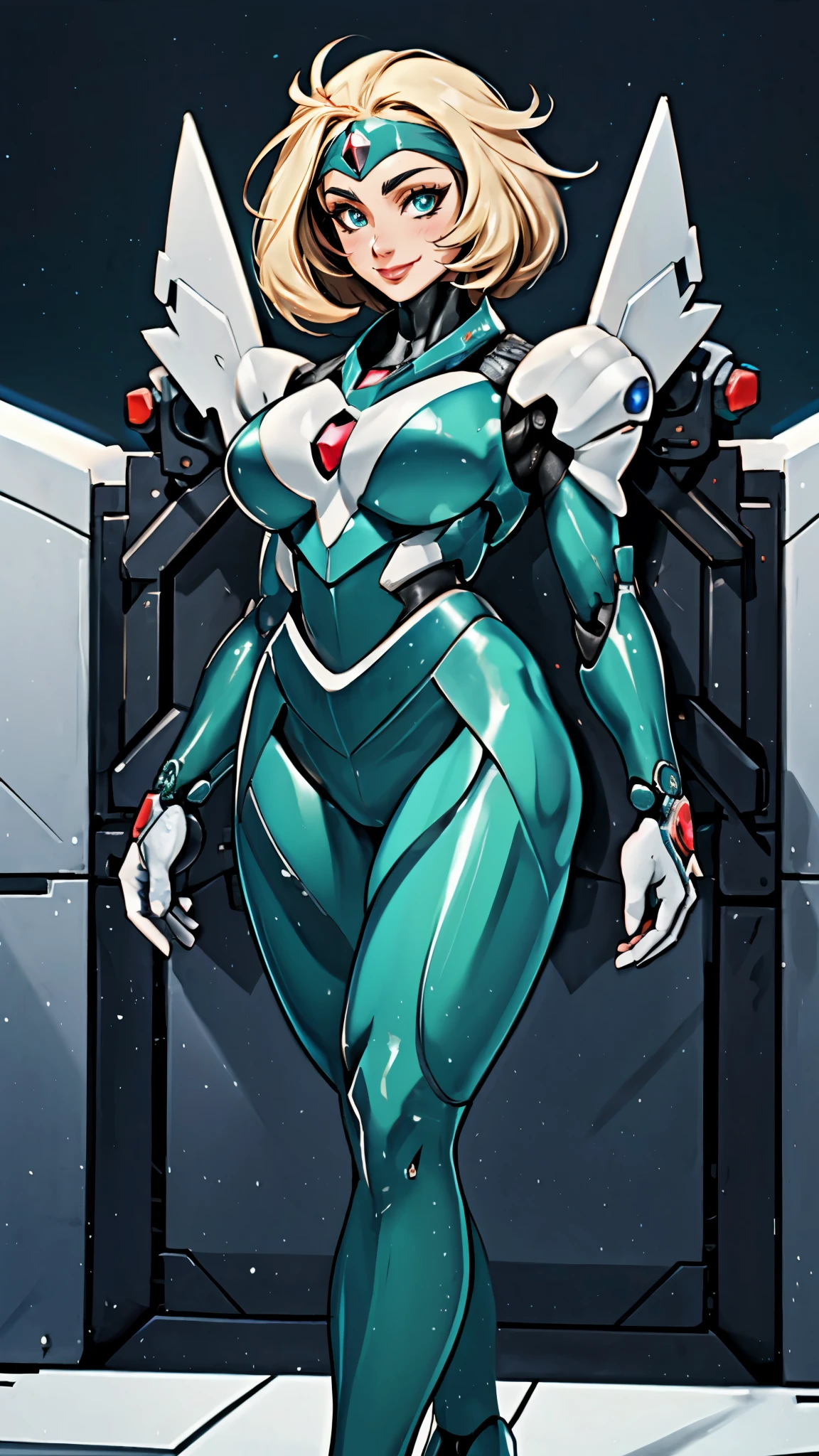 masterpiece, best quality, a beautiful woman with long shiny hair, choppy bangs, delicate face, passionate gaze, perfect smille, blush, seductive expression, tall and fit figure, perfect body, perfect skin, seductive pose, sexy Futuristic Technological Nanogel Clothing, the color scheme is primarily White with Green accents, this character embodies a finely crafted sexy beauty, exquisite and mature art style, mikoyan, anime aesthetic, simple shading, cell shading, goddess, feminine, exquisite photography, depth of field, bokeh, photorealistic, even and soft lighting on face, dramatic, high definition, highres, ultra detailed, professional photo, perfect body proportions, anatomically correct, symmetrical face, extremely detailed eyes and face, perfect eyes, high quality eyes, creativity, RAW photo, UHD, 32k, portrait lighting, cinematic lighting, (masterpiece-anatomy-perfect:1.2)