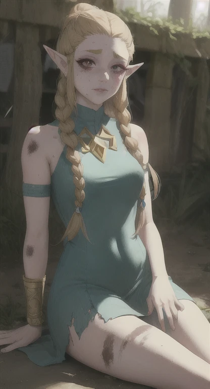 melhor qualidade, obra de arte,cabelo ruivo laranja, olhos dourados,Roupas brancas, olhando pra cima, tronco,mecha de cabelo,Pele clara,side braids