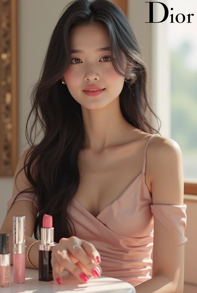 Dark brown hair、Light brown eyes、Japanese actress、 Lady、I am about 40 years old..、(Intricate details:1.2)、(Which one is on top??:1.4)、 (Ultra-high resolution:1.2)、Ultra-high resolution、(Finely tuned)、(Detailed facial features)、Hmph、8K resolution、D cup size breasts、Long Hair、Blocks sunlight and shade、A balcony with a resort feel、Pink flowers are decorated in the background、Pink flowers blooming in a resort area、Decorate your ears with deep pink flowers、white wall、white floor、Full body photo、Head to toe shot、Beautiful legs、white One piece with a wide open back、Blackpink Jenny 私 took this photo with the image of、Beautiful legs、she, Fashion Hub, Extreme Detail, Very detailed, Realistic, Hourglass-shaped body, Obscene pose、Lift your chin a little、Please open your mouth a little、Poses that make you feel weak、Are crying、Deep sorrow、