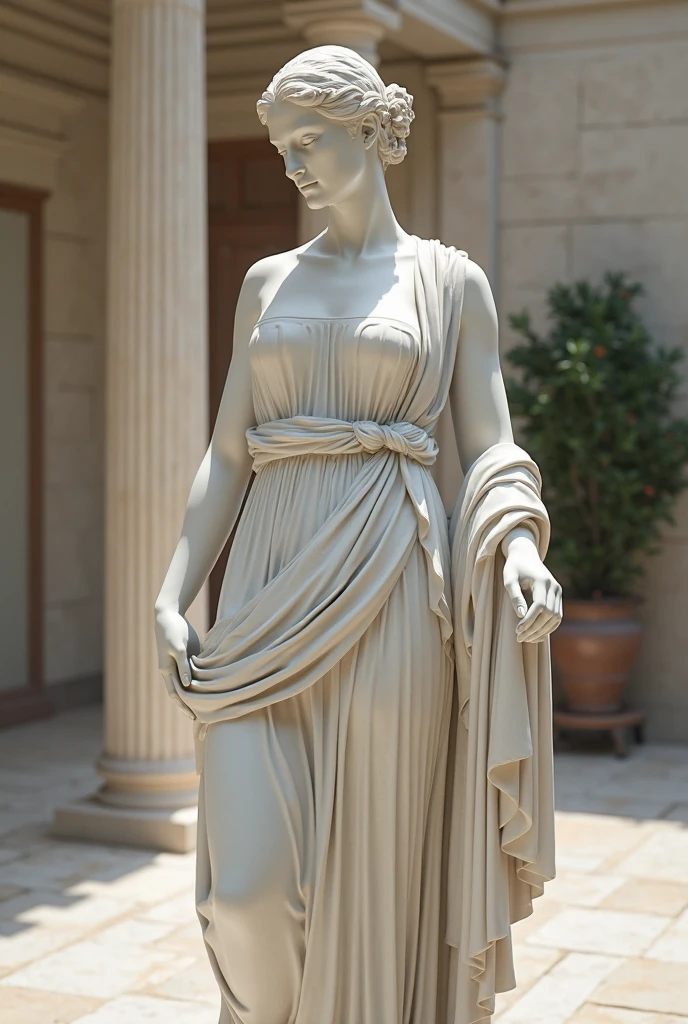 ancient greece, female stone statue,