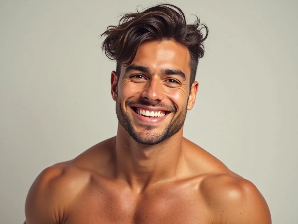 muscle bodybuilder alpha chav young male:1.4, beautiful faces, happy horny face, bodybuilder muscle bodies, hairy armpits, flexing on the beach, naked, big erect penis, pov from below:1.2, pov I suck his penis, detailed face, ultra realistic skin, shot on Nikon d850 50mm, dlsr, RAW, natural lighting, mid summer day,