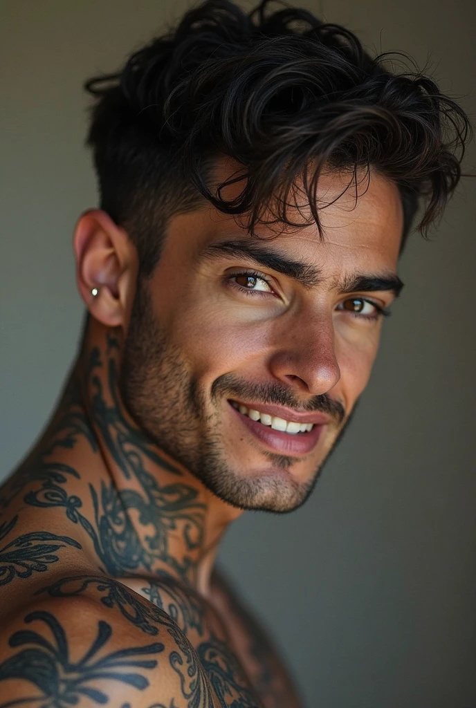 super muscular body with tattoos all over it