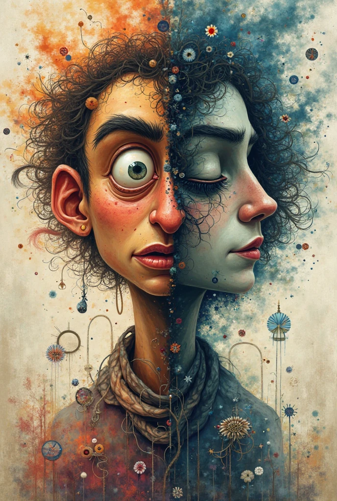 an image were it will shown the shift the being a child to adulthood, and in adulthood means a real world where realities is harsh and a lot of disappointments and heatache. make sure to focus on the personality of being in a adulthood