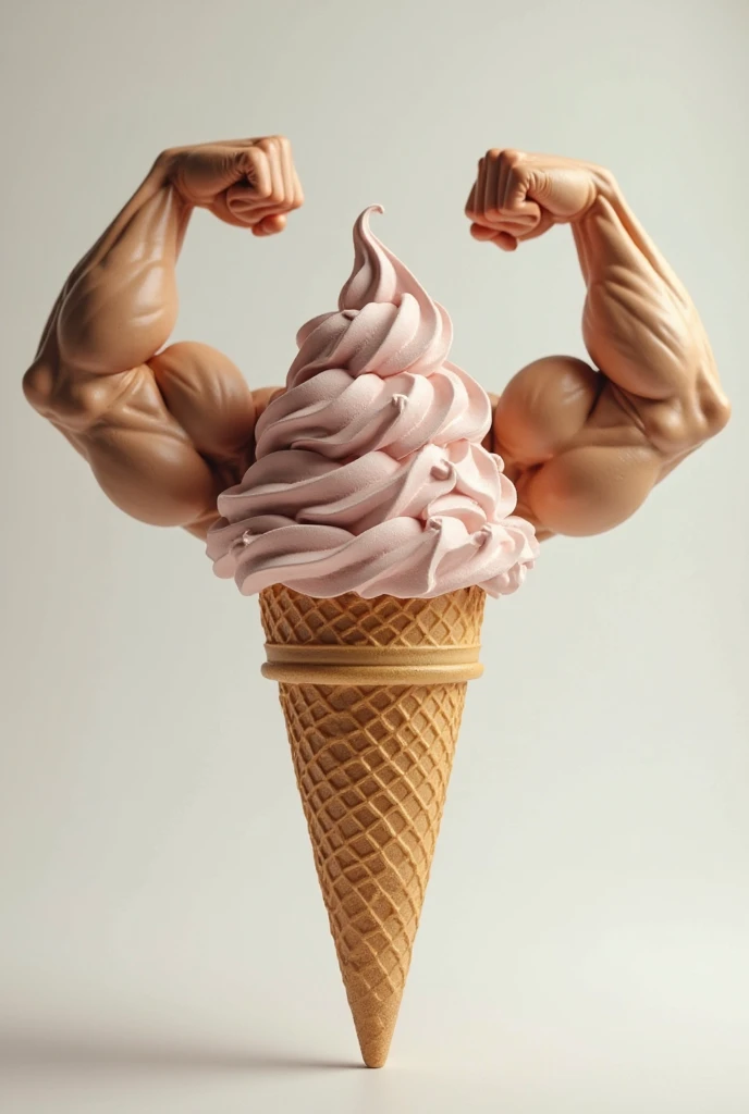 A very big bicep holding a chocolate bar