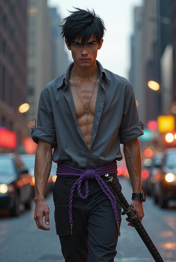 Pansheng is a man of about 35 years old，Thin and tall，Indifferent eyes