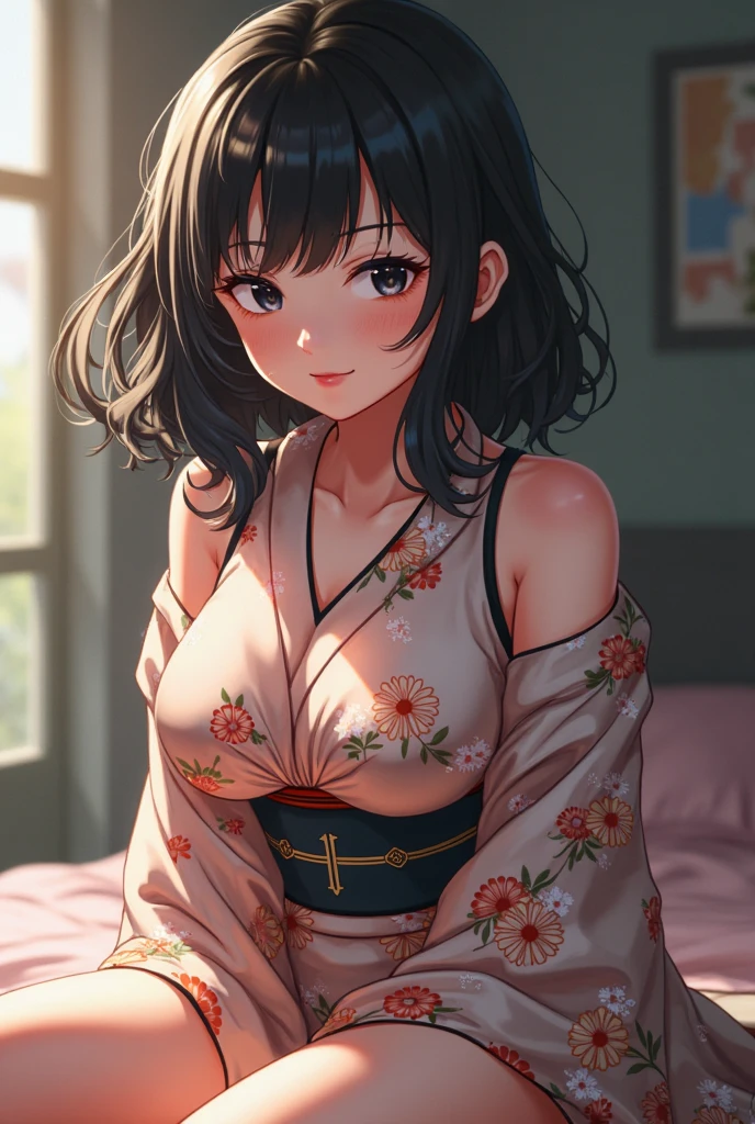 (masterpiece), (best quality), (ultra-detailed), (best illustration), (best shadow), (absurdres), Female, 25 years old, looking at viewer, steam, shy, nose blush, nsfw, medium breasts, nude, light smile,
