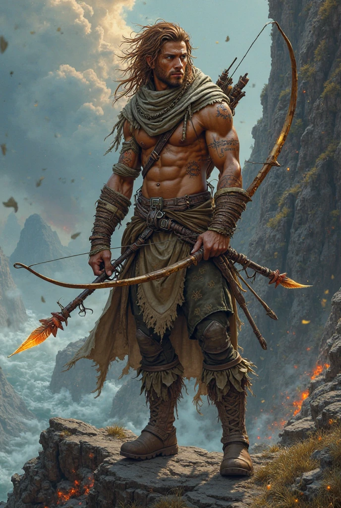 Barbarian Archer Description: A barbarian who traded his sword for a bow, attacking from a distance with powerful, armor-piercing arrows.