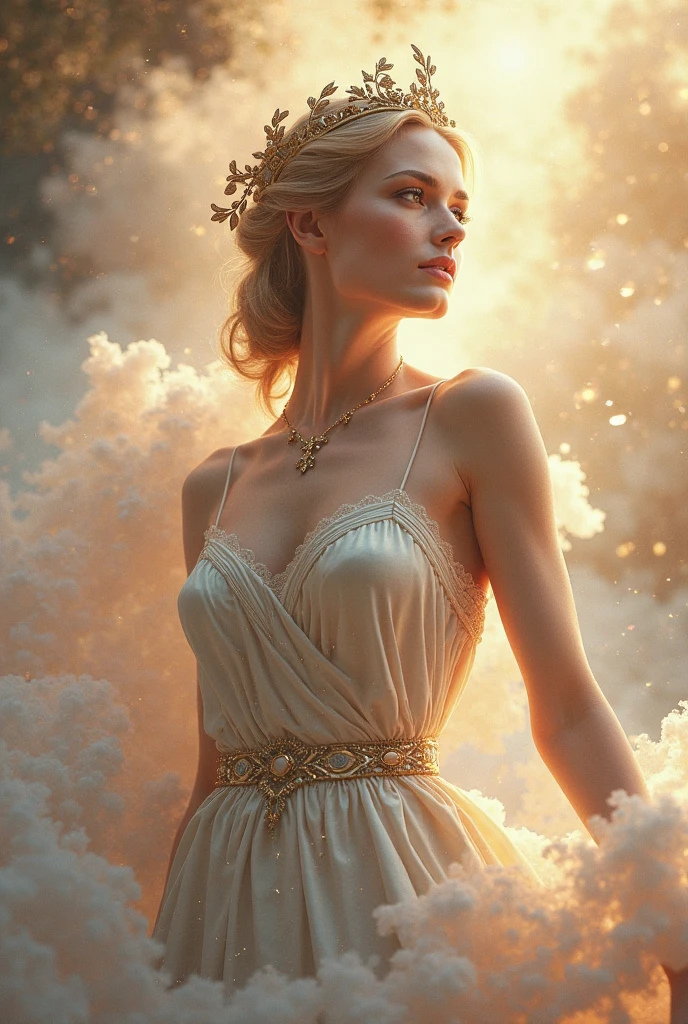 Concept art style "Rembrandt" Fantasy Setting, 圧倒的にbeautifulしい古代ローマの女神, like、beautiful、Symbol of fertility, Shine, Timeless elegance , Venus, Joyfully carefree expression, slim, Mysterious, Supermodel, wearing a slim fitting roman cloth stola white dress , Detailed skin, Skin pores, Detailed face, jewelry, teardrop-shaped chest, Celestial, oil, Intricate skin, Realistic, photoRealistic, Rim Light, Dark Shadows, cinematic scene BREAK background of heavenly clouds with cherubs
Rembrandt lighting style . Digital Art, Descriptive, Picturesque, Matte Paint, Very detailed