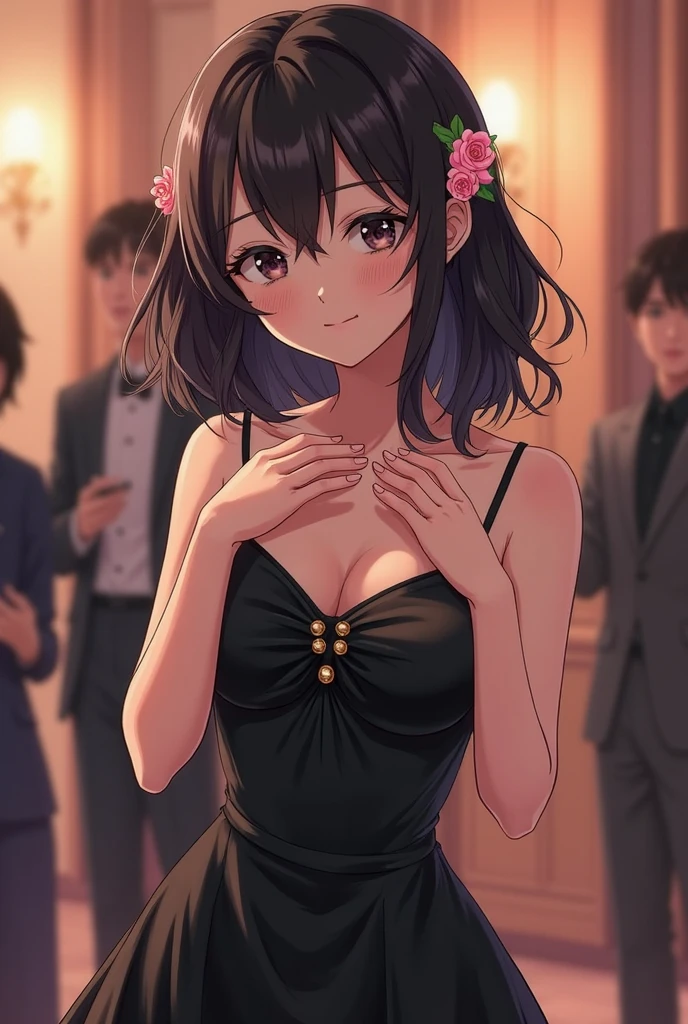 bocchi del anime bocchi the rock en ropa de gala