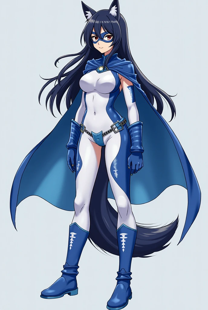 KillerFrost,short dark blue hair, solo, blue eyes, blue lips,  blue skin, 
KFattire,elbow gloves,thighhighs,fur trim,bridal gauntlets,thighs,boots,detached sleeves,blue leotard,collarbone, 
standing, upper body,  evil smile,  midriff,  cleavage, white  cape, 
ice  park,  Gotham city,  night,  snow, 
(insanely detailed, beautiful detailed face, masterpiece, best quality)  <lora:KillerFrost:0.8>