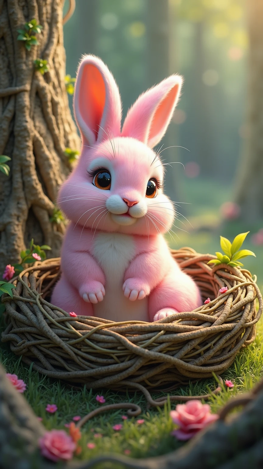 High definition images、Pink Rabbit、It looks like they build nests in ...